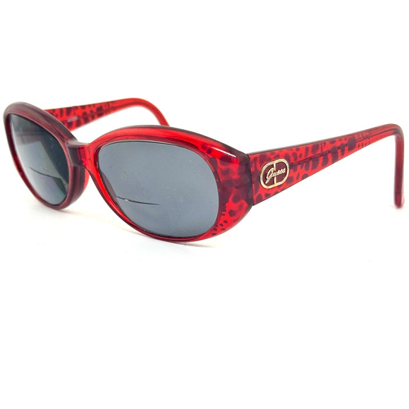 Women's Guess Sunglasses Frames Only GU7220-BU-3 Red Burgundy Animal H14219 - Picture 1 of 8